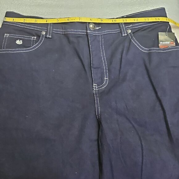 NWT Classic Fit Original Denim Dark Blue Jeans Size 30 - Picture 7 of 9